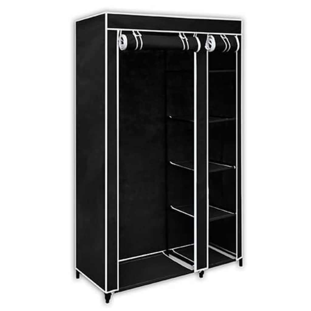 vidaXL Folding Wardrobe Black 110x45x175 cm