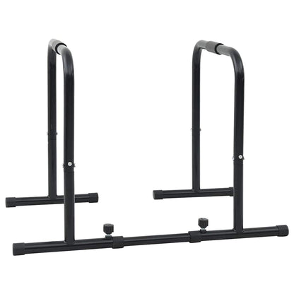 vidaXL Dip Bar Manual Black 116 x 66 x 74.5 cm Powder-Coated Steel