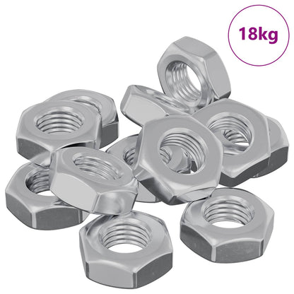 vidaXL Hex Nut 3600 pcs Silver Metal