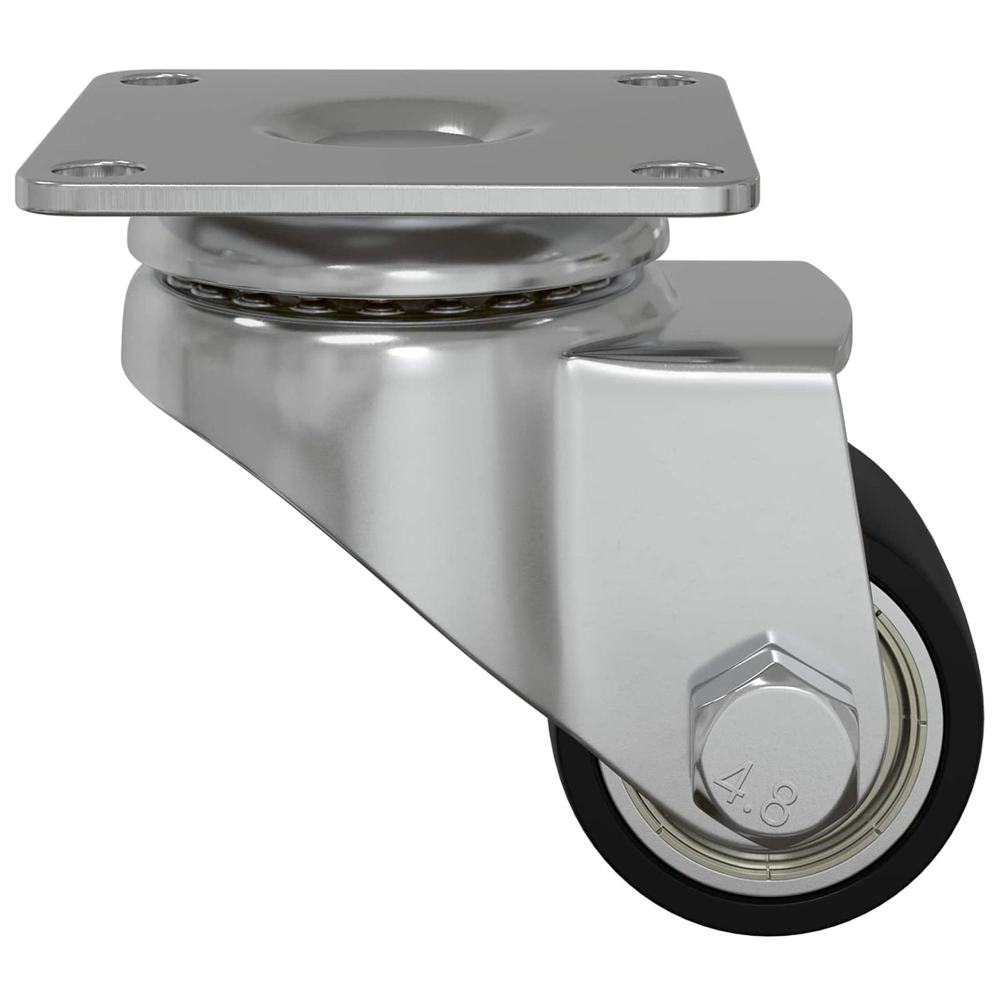 vidaXL Caster 2 pcs Silver 44.1 x 44.1 x 1.95 mm Nylon