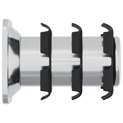 vidaXL Threaded Tube Insert 2 pcs Black and Silver Galvanised Steel