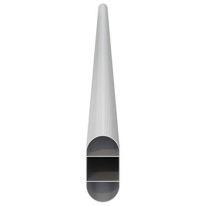 vidaXL Closet Rod 12 pcs Silver 764 x 15 x 29 mm Aluminium Alloy