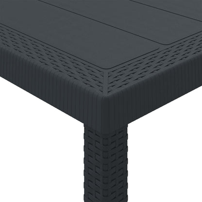 vidaXL Garden Table Anthracite 100 x 100 x 73 cm Poly Rattan