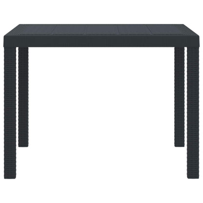 vidaXL Garden Table Anthracite 100 x 100 x 73 cm Poly Rattan