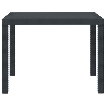 vidaXL Garden Table Anthracite 100 x 100 x 73 cm Poly Rattan