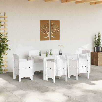 vidaXL Garden Table White 150 x 100 x 73 cm Poly Rattan