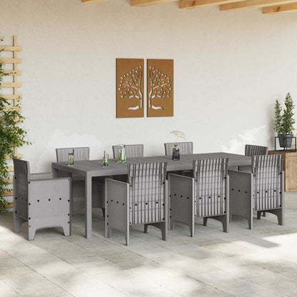 vidaXL Garden Table Light Grey 250 x 100 x 73 cm Poly Rattan