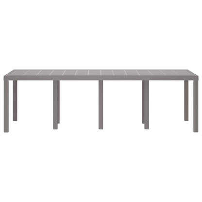 vidaXL Garden Table Light Grey 250 x 100 x 73 cm Poly Rattan