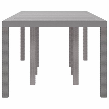 vidaXL Garden Table Light Grey 250 x 100 x 73 cm Poly Rattan