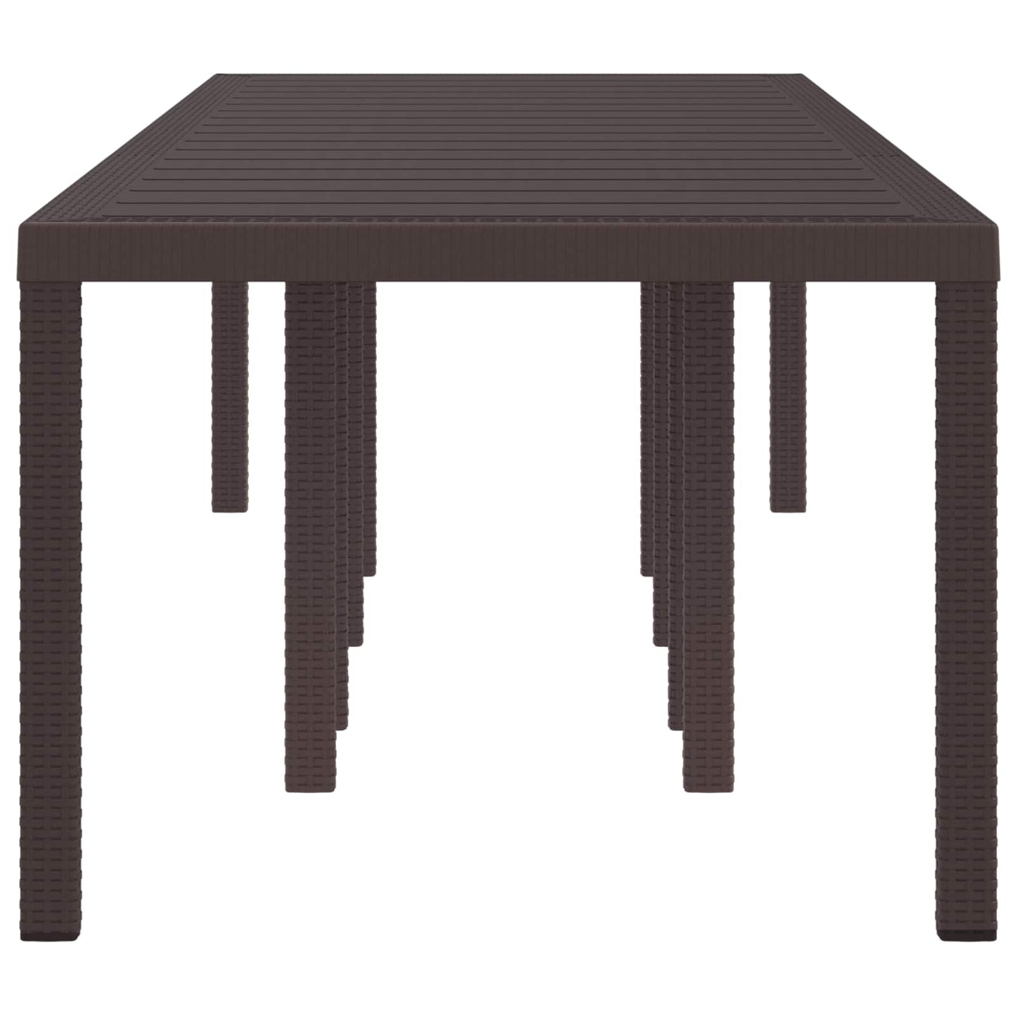 vidaXL Garden Table Brown 300 x 100 x 73 cm Poly Rattan