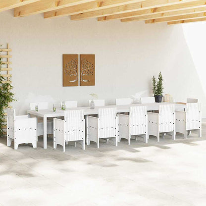 vidaXL Garden Table White 400 x 100 x 73 cm Poly Rattan
