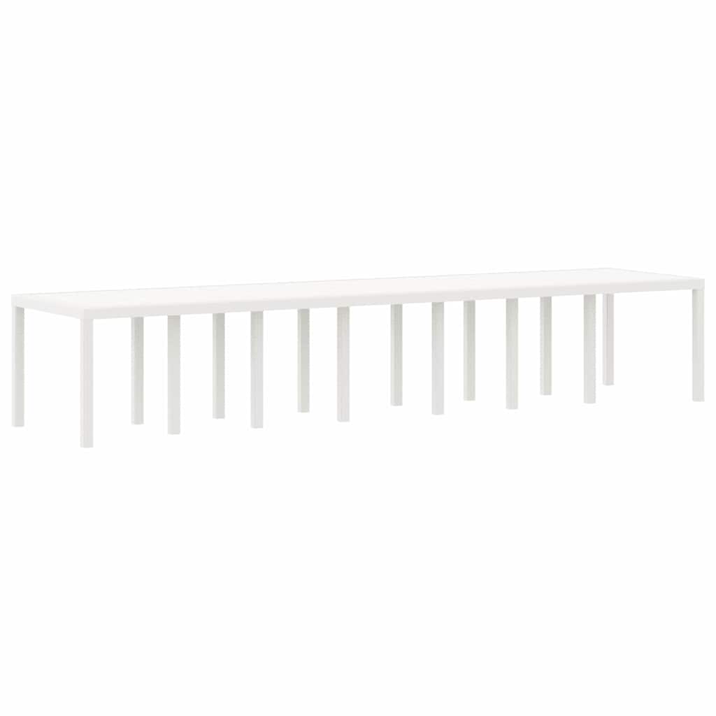 vidaXL Garden Table White 400 x 100 x 73 cm Poly Rattan