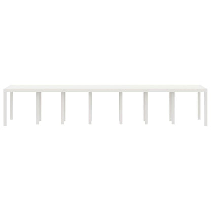 vidaXL Garden Table White 400 x 100 x 73 cm Poly Rattan
