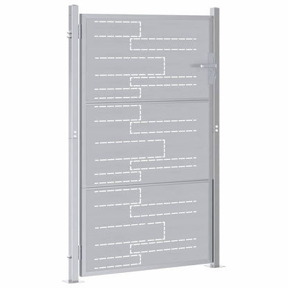 vidaXL Garden Gate with Lock Silver 85 x 144 cm Stainless Steel