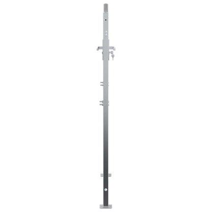 vidaXL Garden Gate with Lock Silver 85 x 144 cm Stainless Steel