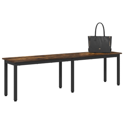 vidaXL Bench Smoke Oak 160 x 35 x 45 cm Engineered Wood