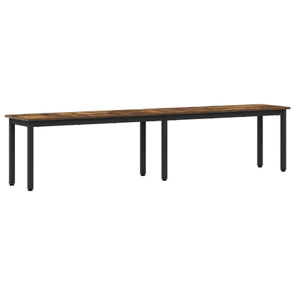 vidaXL Bench Smoke Oak 200 x 35 x 45 cm Engineered Wood