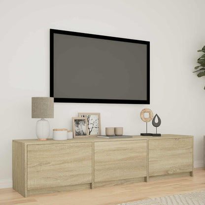 vidaXL TV Cabinet with LED Sonoma Oak 165 x 34 x 40 cm Engineered Wood