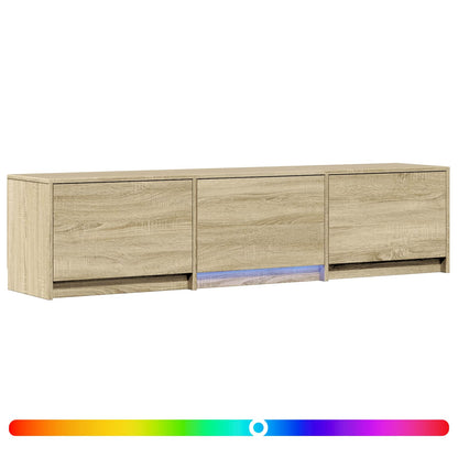 vidaXL TV Cabinet with LED Sonoma Oak 165 x 34 x 40 cm Engineered Wood
