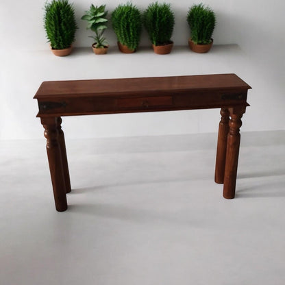 AcaciaHome Durable and Elegant 120CM Wooden Console Table - Spacious Storage and Timeless Design Home Décor with Classic Charm Table for Living Room, Hallway, and Entryway