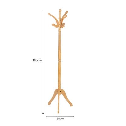 Kennedy Natural Finish Light Wooden Coat Stand