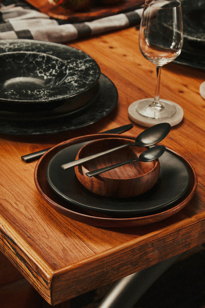 Kora Round Acacia Wood Plate