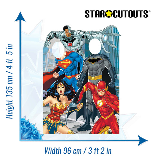 SC886 Justice League Stand-In Animated Child Size Cardboard Cut Out Height 135cm