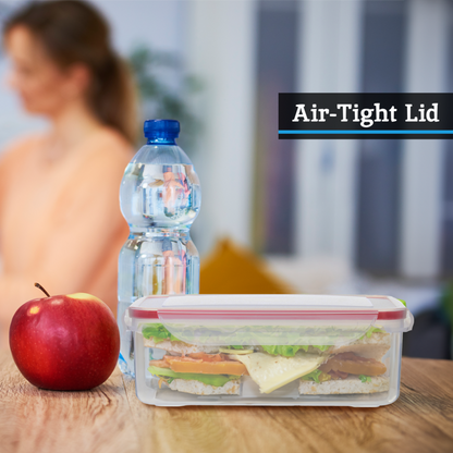 Herrela 6Pc Rectangular Food Containers With Airtight Lids