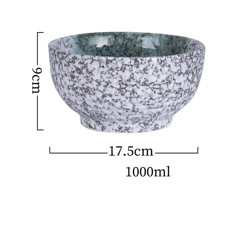 Japanese Style Ramen Bowl Ceramic Noodle Instant Noodle Chopsticks Spoon Set