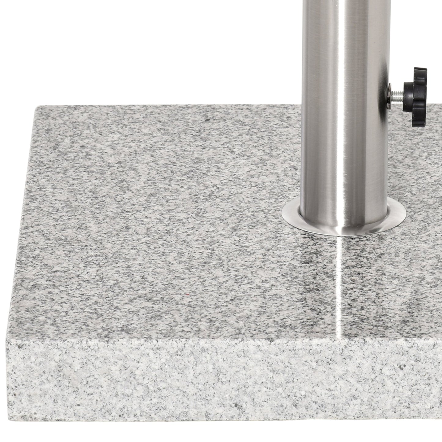 Outsunny 25kg Garden Umbrella Base Durable Parasol Holder Patio Furniture Outdoor Sunshade Marble Stand