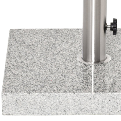 Outsunny 25kg Garden Umbrella Base Durable Parasol Holder Patio Furniture Outdoor Sunshade Marble Stand