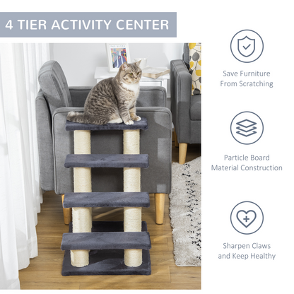 Pet Stair Dog Cat Step Ladder Climb Plush Soft Comfort Particle Board