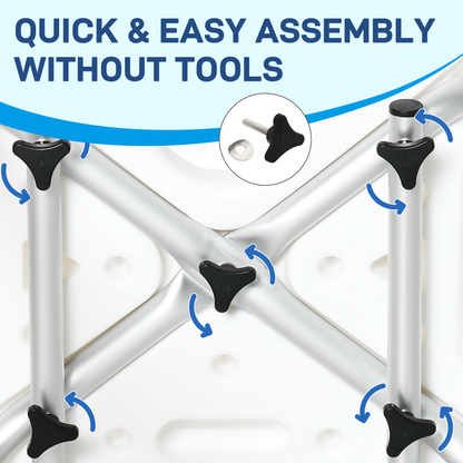 Adjustable Shower Stool with Suction Foot Pads for Elderly Disabled
