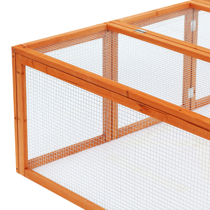 New Rabbit Hutch Cage with Run and Play Space Mesh Wire Safety for Outdoor