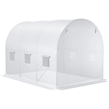 Outsunny 3 x 2 x 2m Replacement Greenhouse Cover w/ Windows, White