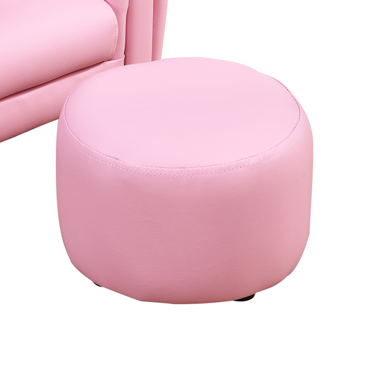 Kids Sofa Children Chair Seat Armchair W/Footstool Playroom Bedroom Pink
