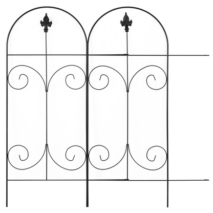 8PCs Garden Fencing Panels 44in x 12.5ft Flower Bed Border Edging Animal Barrier
