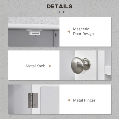 Wall Mount Mirror Cabinet Bathroom Storage Single Door Mounted Glass Cupboard