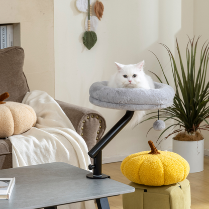 PawHut Cat Bed for Desk, 360° Rotatable Adjustable Cat Nest Hammock
