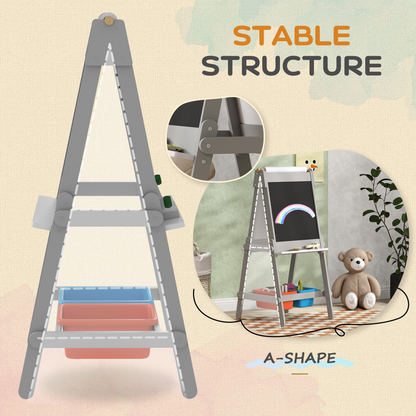 AIYAPLAY Double Sided Art Easel for Kids with Paper Roll