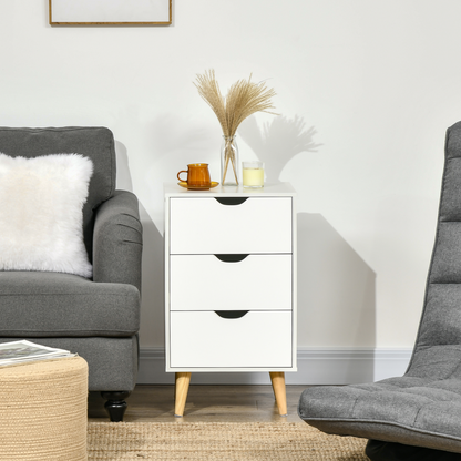 HOMCOM Chest of Drawers, 3 Drawer Unit Storage Chest Bedroom Living Room
