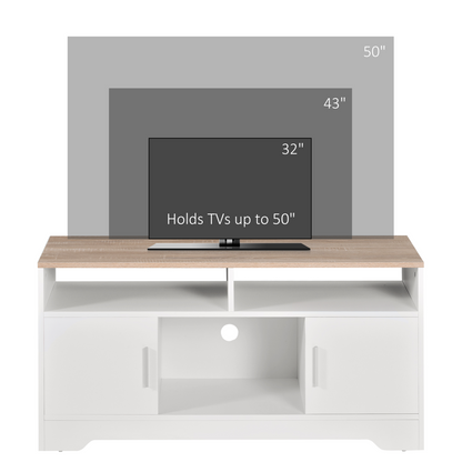 Home Office 42" TV Stand Storage Unit w/ Cabinets Shelves Living Room