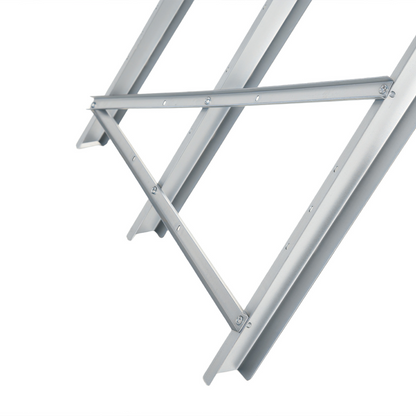 DURHAND Saw Horse Steel Support Heavy Duty Foldable Design Sawtooth, Silver