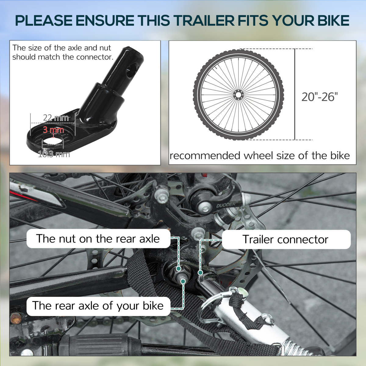 Folding Frame Bike Cargo Trailer Extra Bicycle Storage Carrier W/Hitch-Black