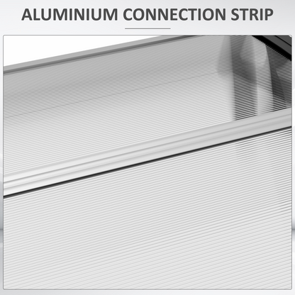 Front Door Canopy, Outdoor Awning, 300 x 100cm Rain Shelter Clear 300x100