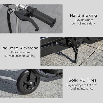 Folding Kids Electric Scooter 7-14 Adjustable Battery Power PU Wheels HOMCOM