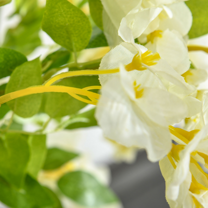 Artificial Realistic White Wisteria Tree Faux Decorative Plant, 160cm HOMCOM