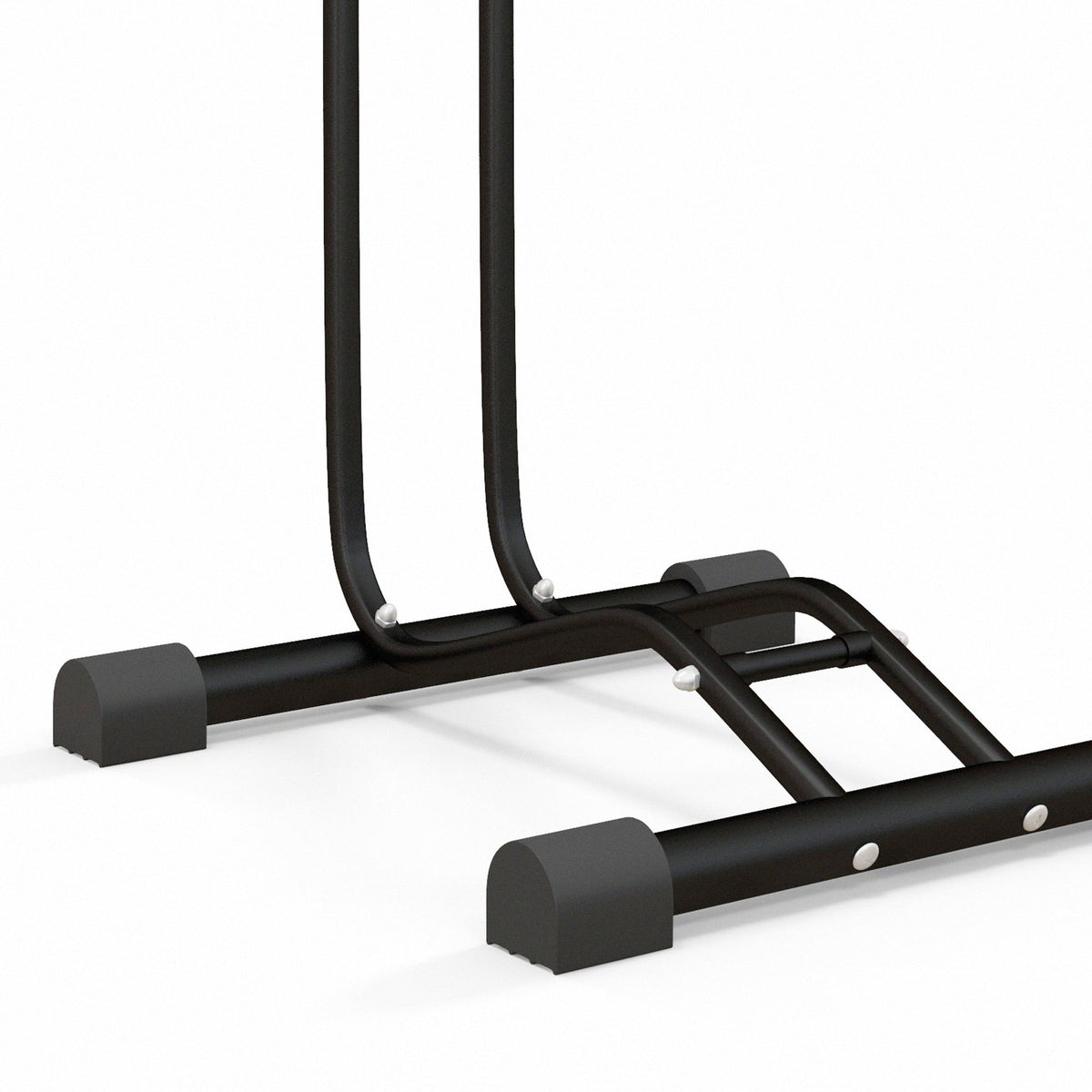 SPORTNOW Vertical & Horizontal Bike Rack Fits 6"-28" and 700c Bikes, Black
