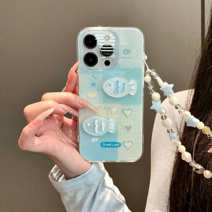 Single Layer  Three-dimensional Fish New Phone Case