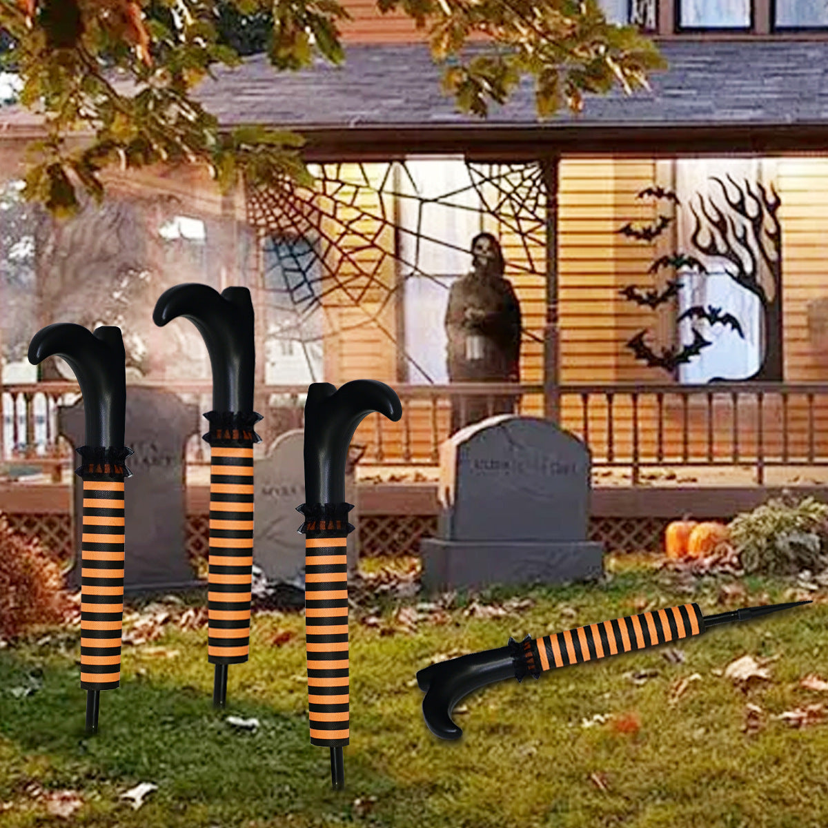 Halloween Decorations Inverted Elf Leg Layout Props